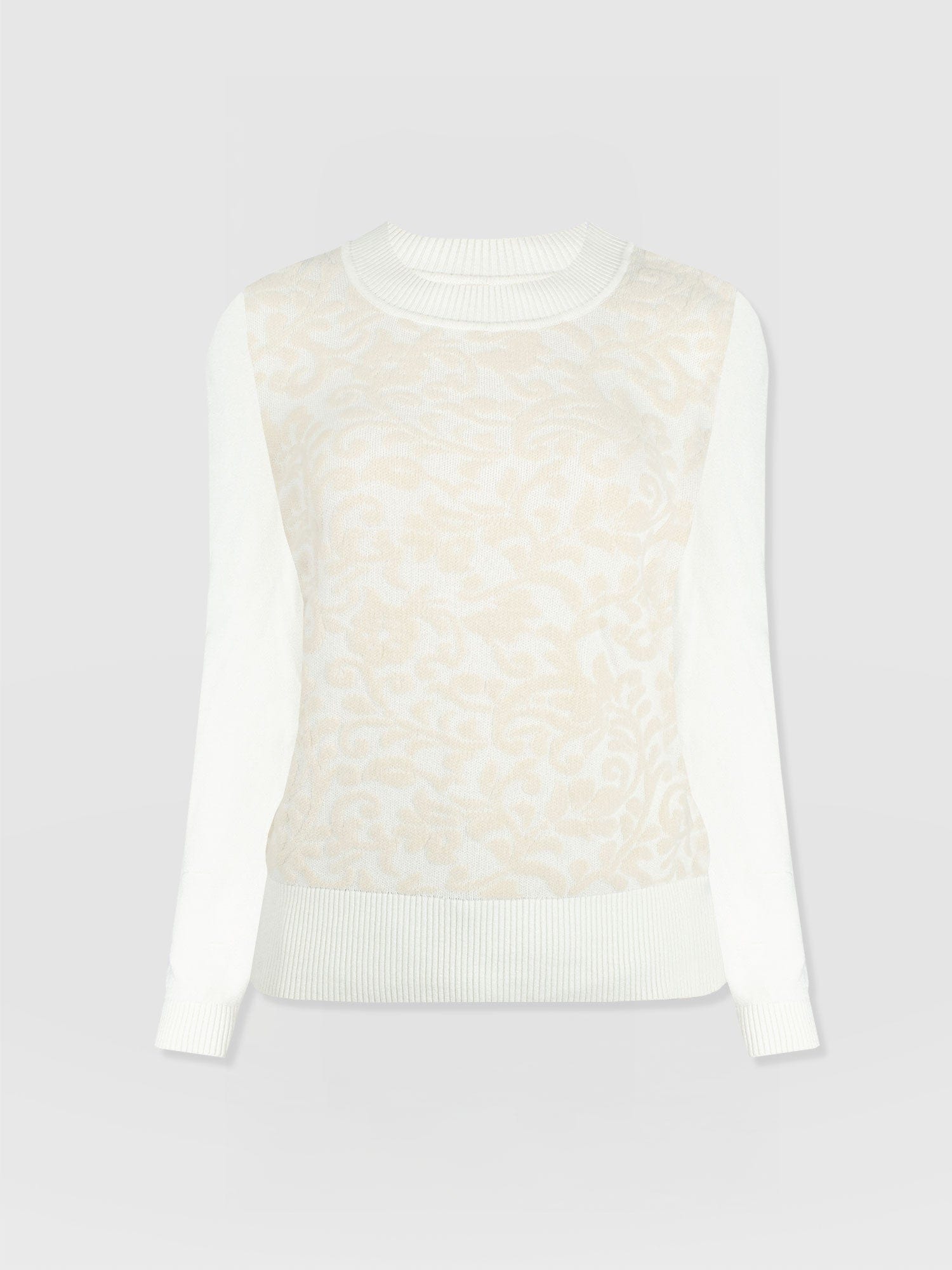 Wren Long Sleeve Knit - Cream - Women's Knitwears | Saint + Sofia? EU